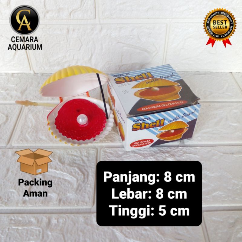 Mainan aquarium/ orca shell/ mainan mutiara/ aquarium/ hiasan aquarium/ hewan peliharaan/ aksesoris/