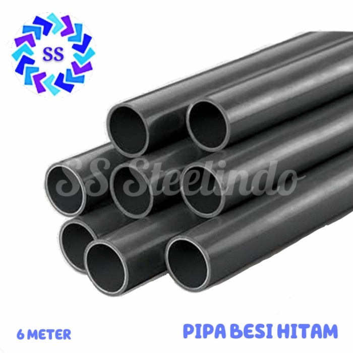 BESI PIPA BULAT HITAM 1,4MM 6 METER
