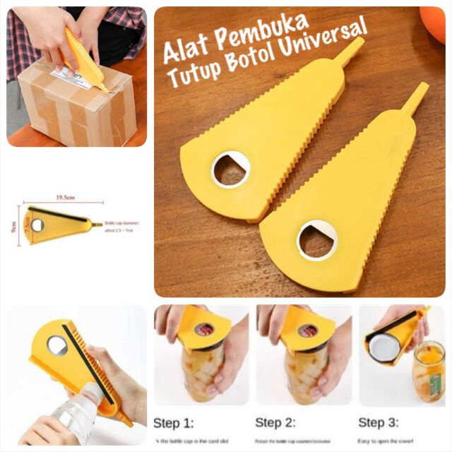 pembuka botol universal /Alat Pembuka Tutup Botol Toples Kaleng Serbaguna Bottle Opener / MULTIFUNGSI PEMBUKA BOTOL/KALENG / Alat Pembuka Botol &amp; Kaleng Multifungsi / MULTIFUNGSI ALAT PEMBUKA TUTUP BOTOL-TOPLES KALENG / Can Opener Multifungsi - Sebaguna