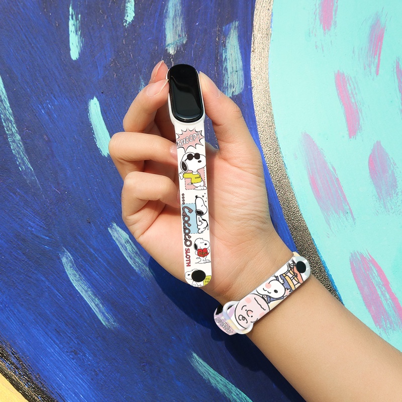 xiaomi band 7 Strap Camouflage cartoon silicone Band Strap For Xiaomi Mi band 3 4 5 6 7 Miband 3 4 5 6 7 Sports Replacement wristbad Band Bracelet