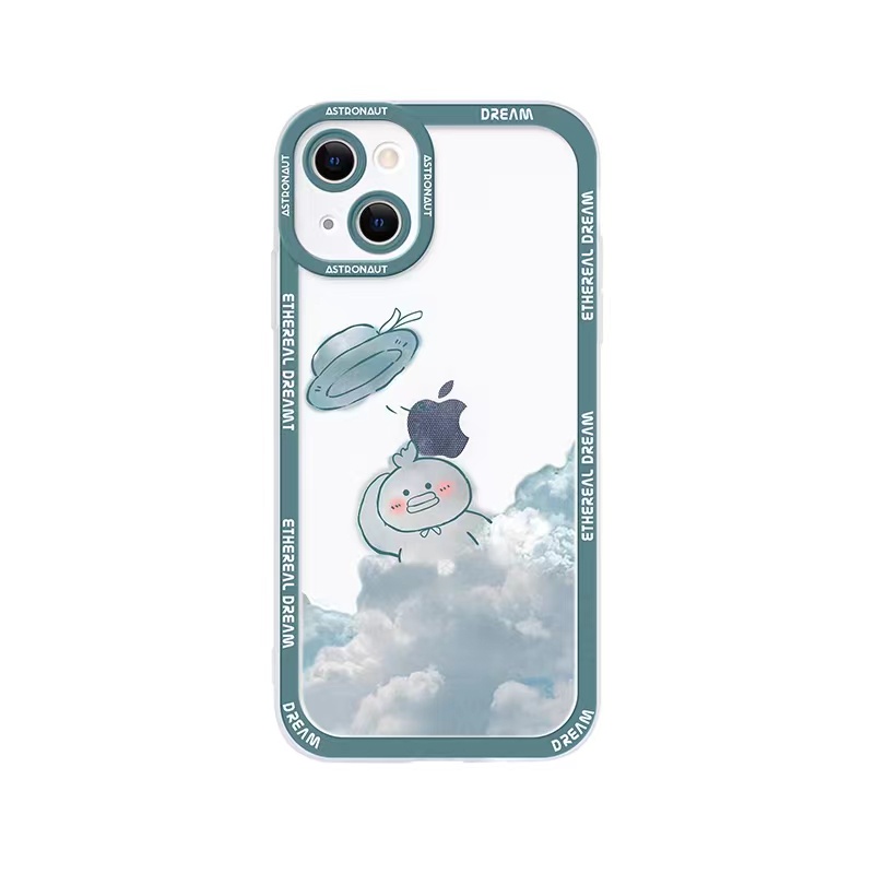 Soft Case Tpu Transparan 13pro 13prm Desain Awan Untuk iPhone 11 7Plus 8Plus Xr XS 13 12pro Max