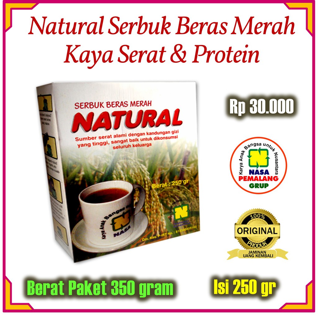 

SERBUK BERAS MERAH NATURAL SBMN ORIGINAL NASA