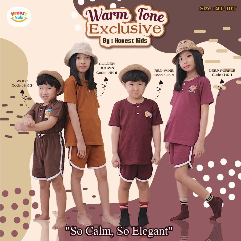 SETELAN ANAK UNISEX WARNA WARM TONE USIA 2-10 TAHUN