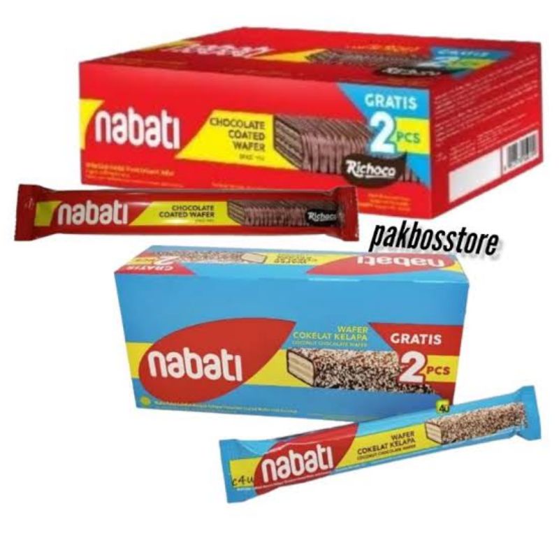 

Nabati coklat kelapa / coklat wafer 1 pack isi 12