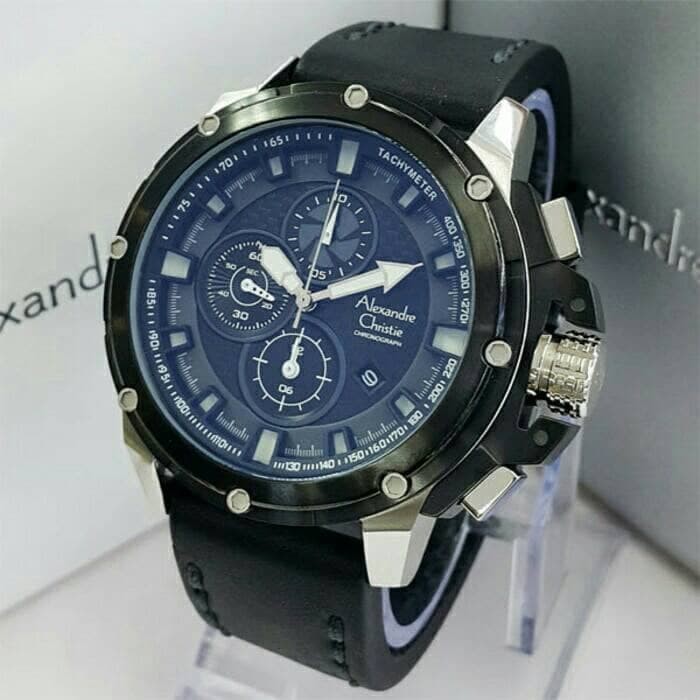 JAM TANGAN Alexander Christie AC 6390 MC  AC6390 MC Leather  Steel