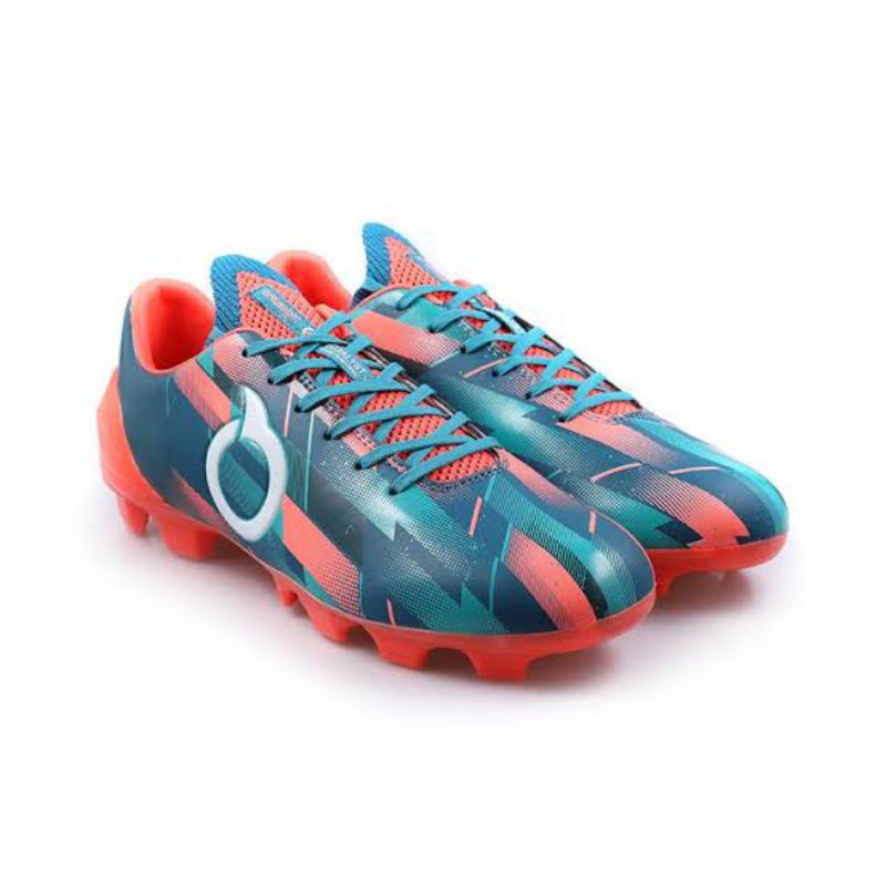 Sepatu Bola Ortuseight Catalyst Therion FG (Ocean Blue/Coral)