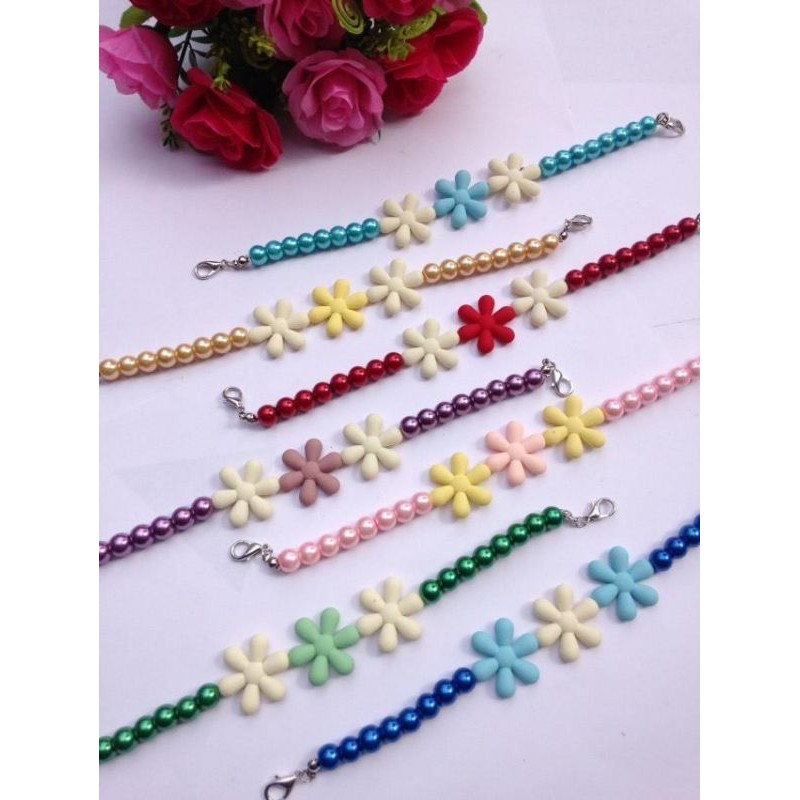 KONEKTOR MASKER MUTIARA BUNGA BINTANG ( mute warna )