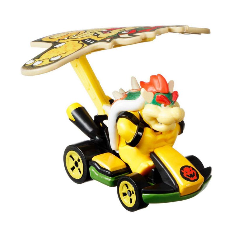 Hot Wheels 1:64 Mario Kart - Bowser in Standard Kart with Bowser Kite