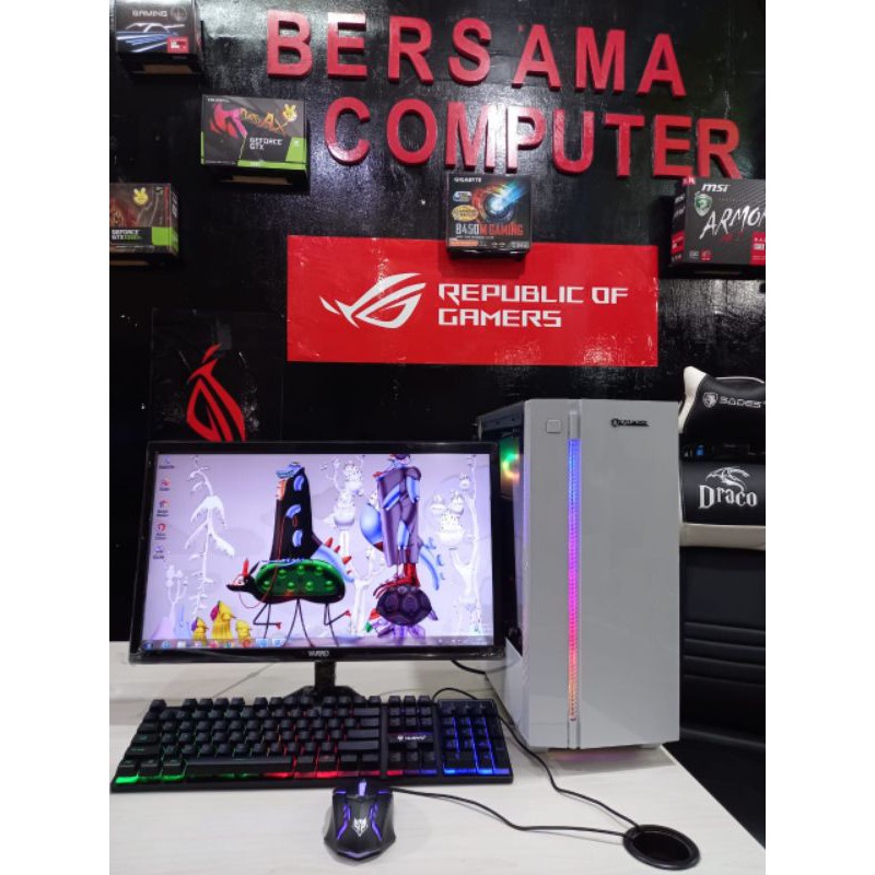 PC Gaming  Editing CORE i5 Vga 2 gb Full set siap Pakai new