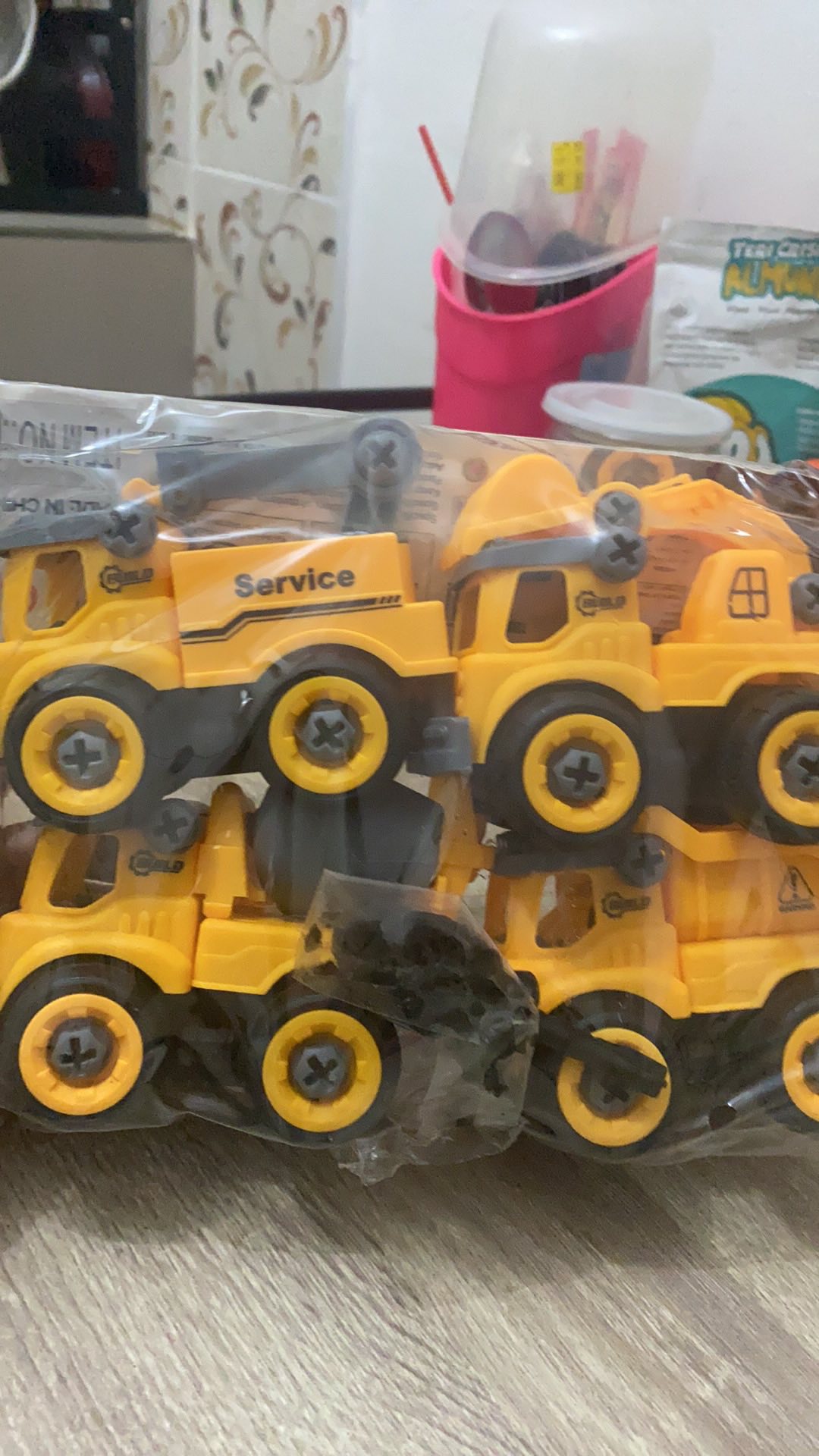 Mainan Diy Truk Konstruksi Pemadam Kebakaran Truk Pertanian Dan Kebersihan Bisa Dirakit Sendiri