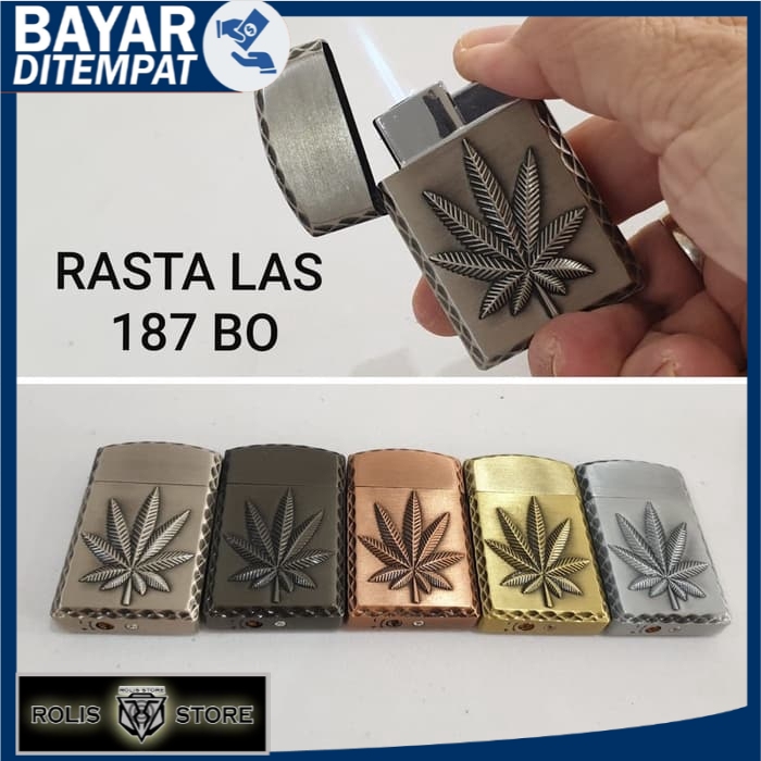 KOREK API GAS DAUN 187 BO EXCLUSIVE MANCIS LAS LIGHTER - Hitam