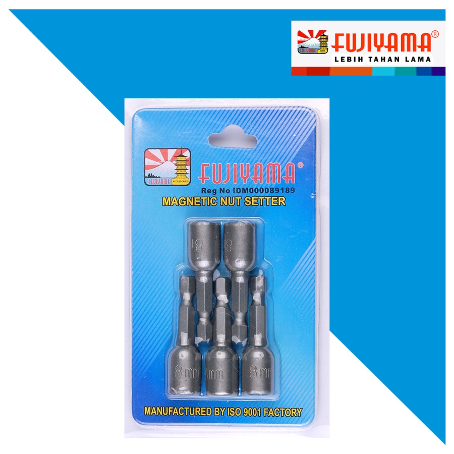 Fujiyama Magnetic Nut Setter 8 x 45 mm Isi 5 Pcs Mata Bor Roofing