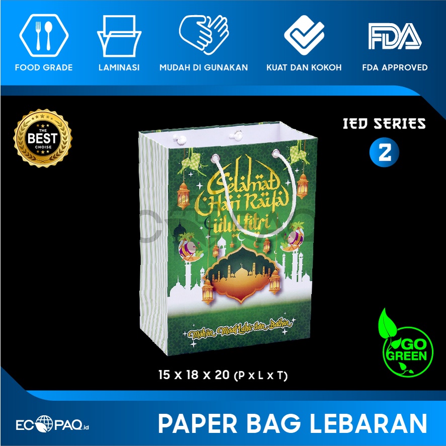 

Paper Bag Idul Fitri - Paper Bag Lebaran | 15x8x20 cm - PL-1 -( 5 Pcs )