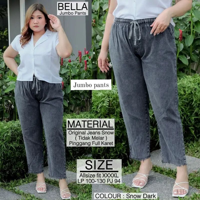 Celana Jumbo Wanita Jeans Baggy Premium Murah Baggy Jumbo