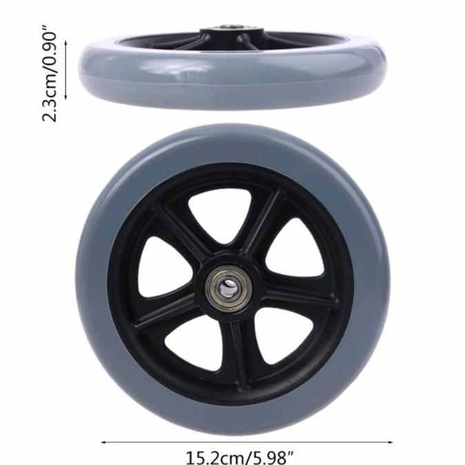JUAL SPERPART RODA DEPAN KURSI RODA BAN MATI UKURAN 6"inch (15cm)