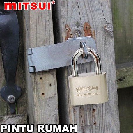 Gembok Pagar MITSUI MPL Superior Anti Maling Baja Anti Karat Pager Pintu Rumah Gerbang Rantai Padlock Koper