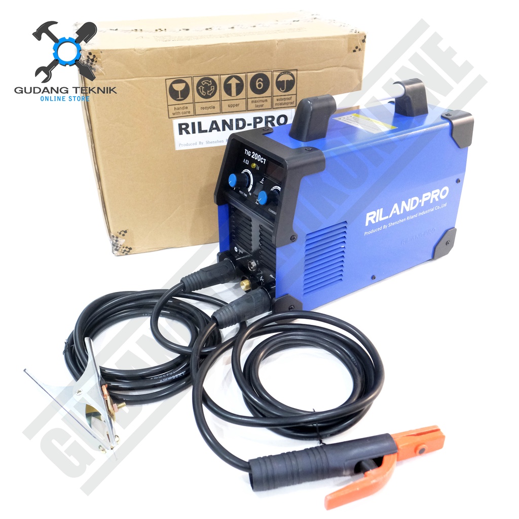 Mesin Las Argon TIG RILAND PRO TIG200CT / Travo Las Inverter 200A - Trafo Mesin Las Listrik Tig 200CT RILAND