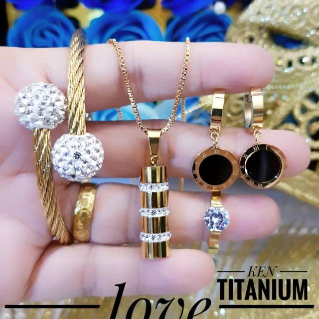 Titanium set perhiasan 0428k