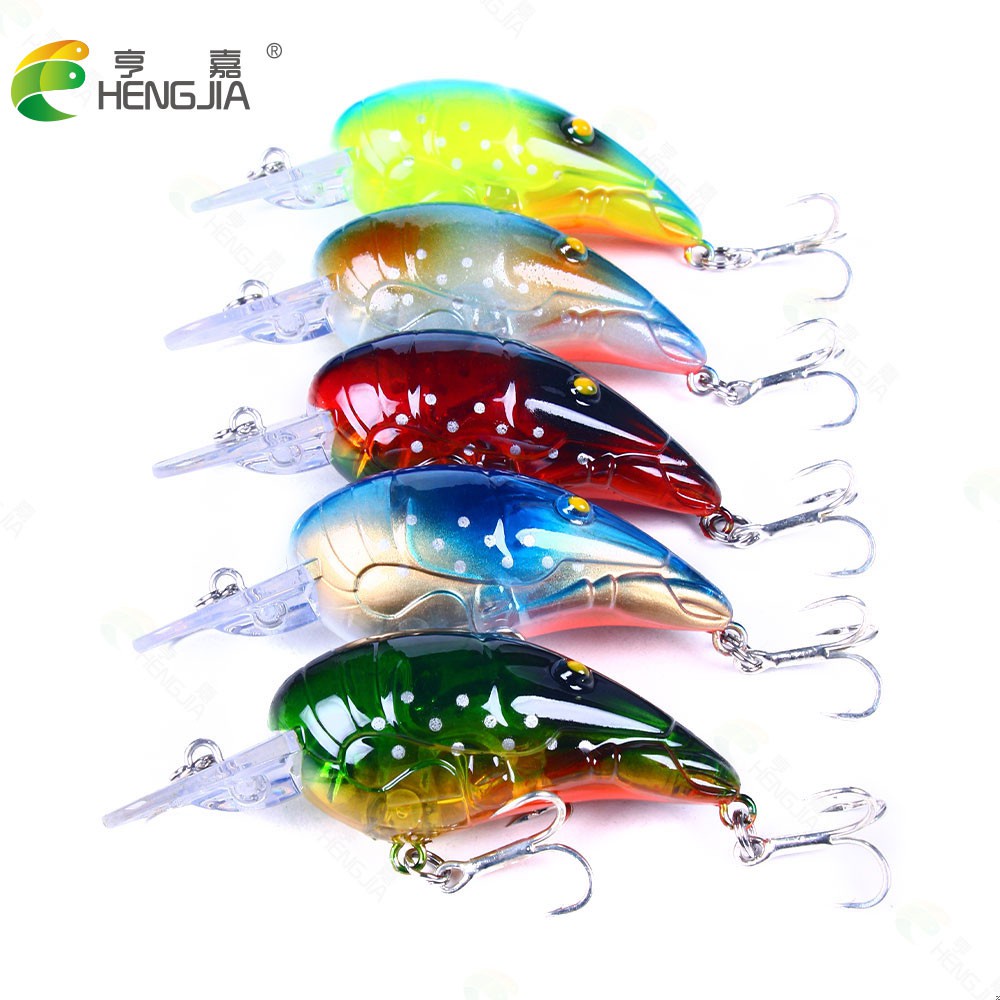 HENGJIA 5PCS/Lot Floating Crankbait Wobbler Deep 0.3-1.5M Fishing Lure Hard Jerkbait Bait Mini Fishing Lures