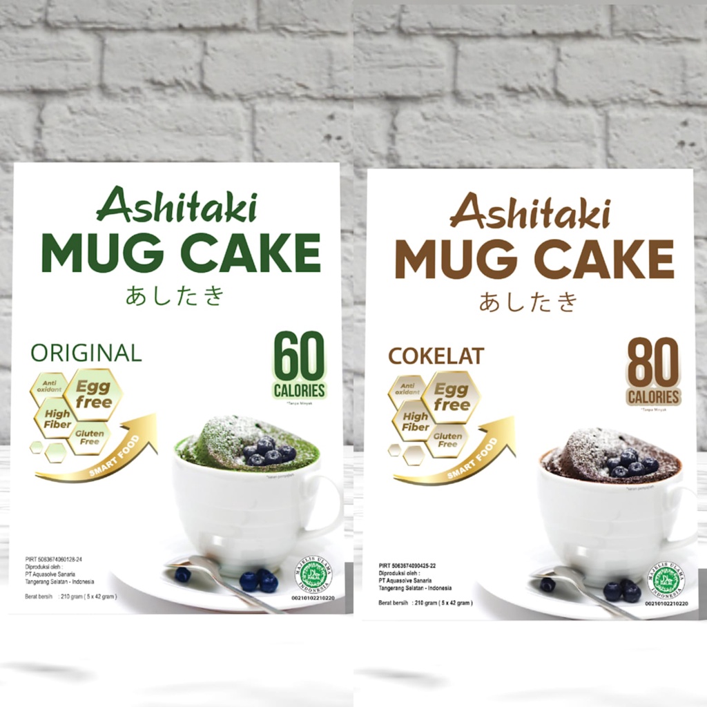 

ASHITAKI MUG CAKE ORIGINAL - COKELAT 210 gr (5X42 gr)
