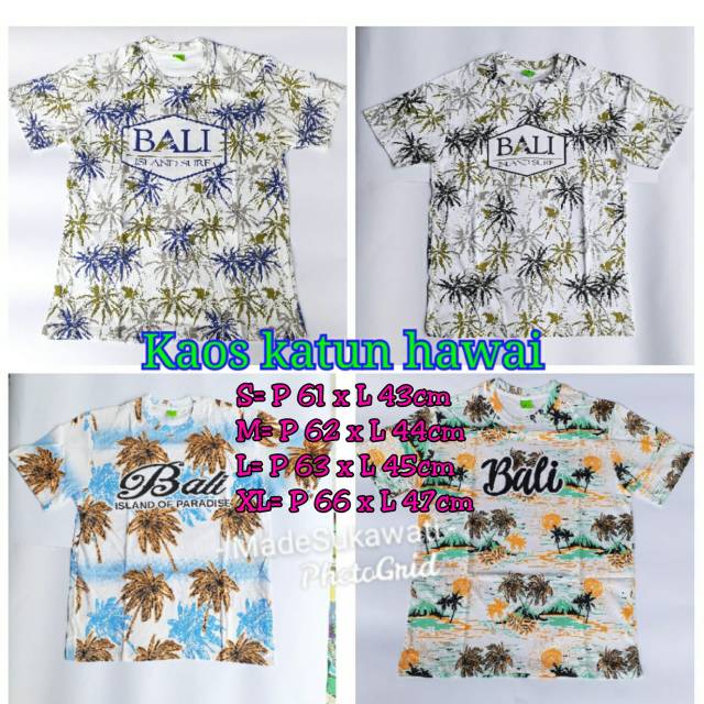 Baju kaos hawai kelapa atasan adem khas bali