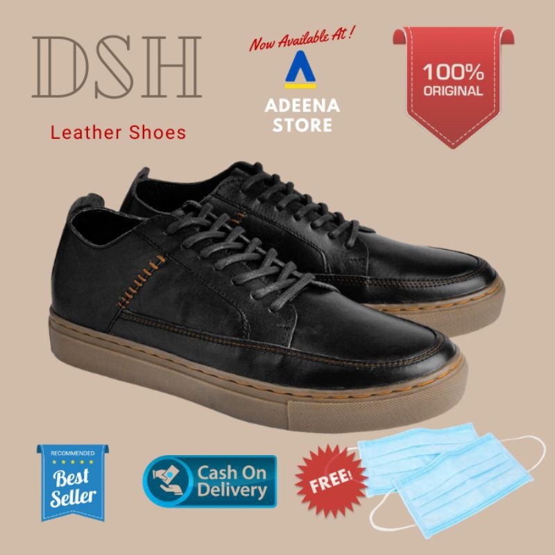 SEPATU COWOK SEPATU PRIA KEREN DSH MODEL TALI SEPATU KULIT PRIA