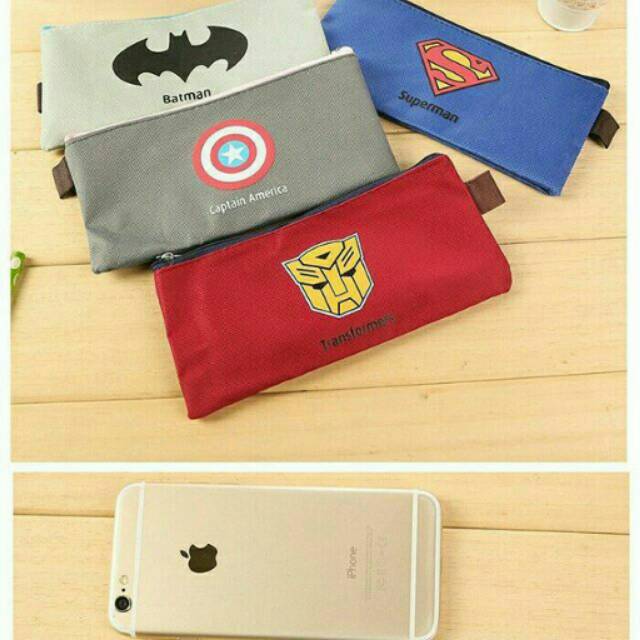 

Pencil Case Superhero / Tempat Pensil Superhero Batman Supermna Ironman Captaian Ameica