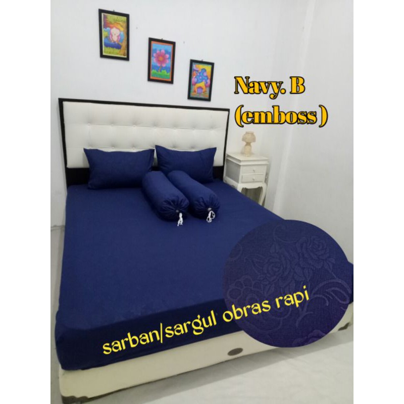 sprei homemade embos navy