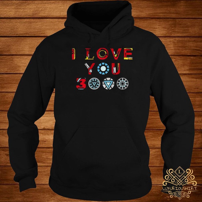 HOODIE AVENGERS ENDGAME IRON MAN I LOVE YOU 3000 CIRCLE 4 SUPERHERO