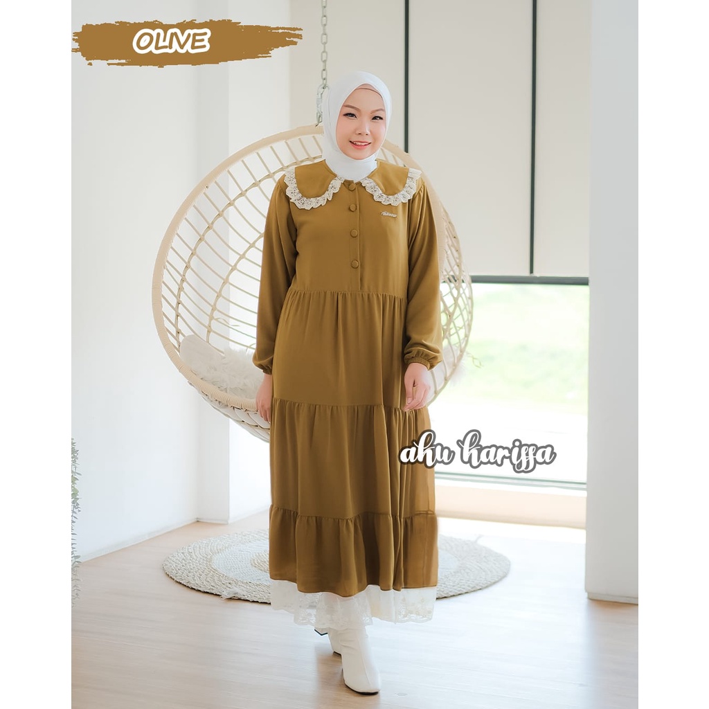 MIDI DRESS CERUTY MIKAYLA AKU KARISSA REMAJA WANITA STYLE SERUT SUSUN KOREAN LOOK