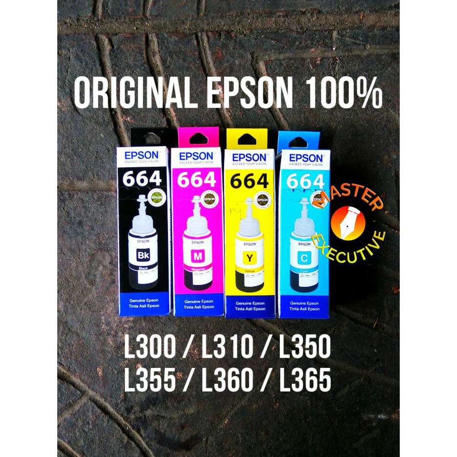 Epson Genuine / Tinta Asli 70ml 664 L100 / L110 / L120 / L200 / L210 / L220 / L300 / L310 dll