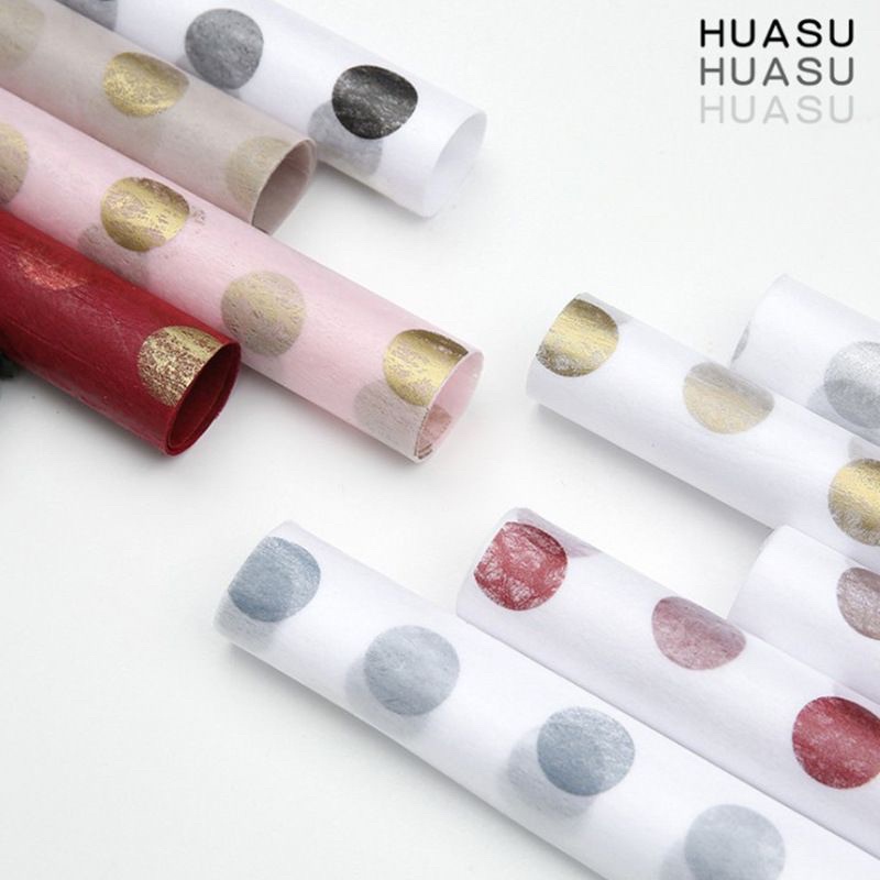 

FLOWER WRAPPING KOREAN PREMIUM COTTON MINI POLKADOT KERTAS BUKET TISSUE