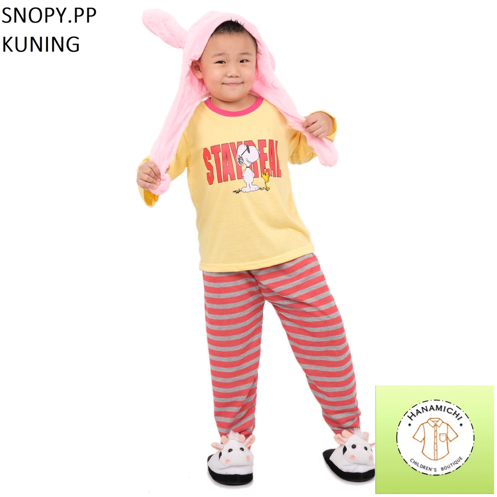 Hanamichi SNOPY.PP Piyama Anak Lengan Panjang