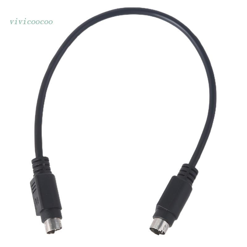 Vivi Kabel Keyboard / Mouse Mini PS / 2 6 Pin Male to Male M / M Panjang 1ft / 11.81 &quot;Untuk PC Mac Linux