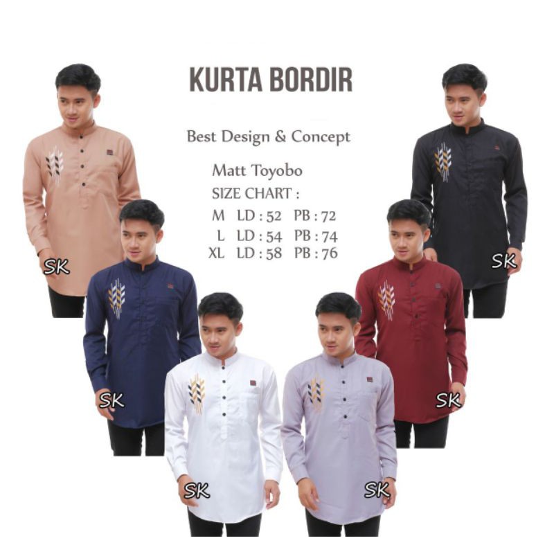 COD-BAJU KOKO KURTA PAKISTAN / Baju Koko Dewasa Laki Laki Terbaru / Koko Kurta / Koko bordir