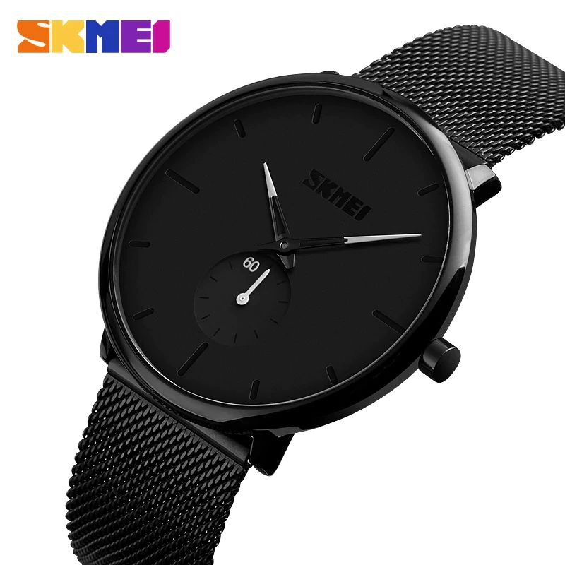 SKMEI 9185 Jam Tangan Pria Analog Tali Rantai Pasir MGOS