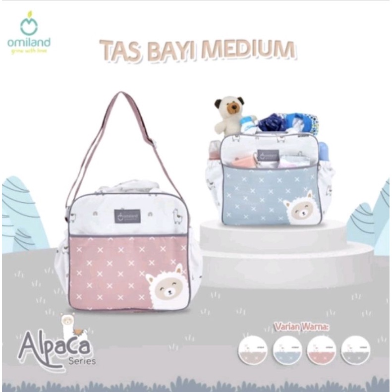 Omiland Tas Bayi Medium Saku Print Alpaca Series - OB 29201-4