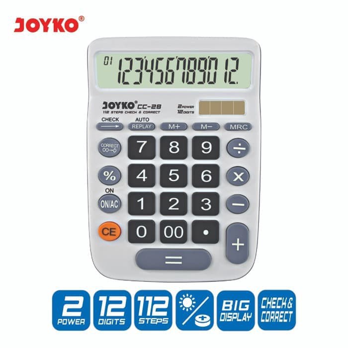 

Calculator / Kalkulator Joyko CC-28 / 12 Digits / Check Correct