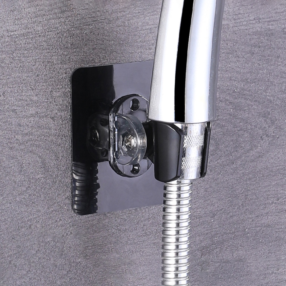 【COD Tangding】Holder Kepala Shower Model Seamless Transparan Warna Hitam Putih