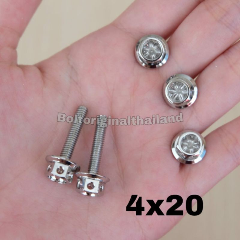 Baut probolt flower silver 4x20 drat 6 panjang 2cm heng thailand harga satuan