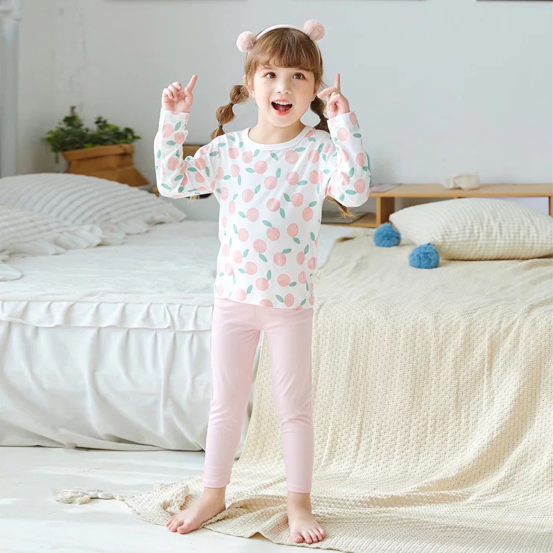 SETELAN BAJU TIDUR ANAK LUCU KOREAN STYLE PREMIUM LEMBUT PEREMPUAN 2 KK