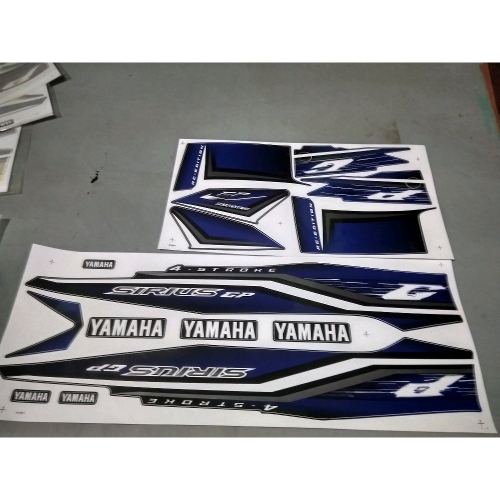 Dijual striping stiker sirius gp vega r new biru Diskon