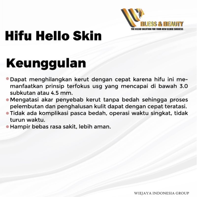 Alat Perawatan Wajah Hifu Hello Skin Mengencangkan  Kulit V Shape Original