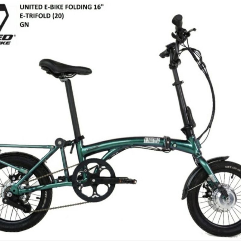 PROMO GRATIS ONGKIR Sepeda Lipat UNITED E BIKE TRIFOLD