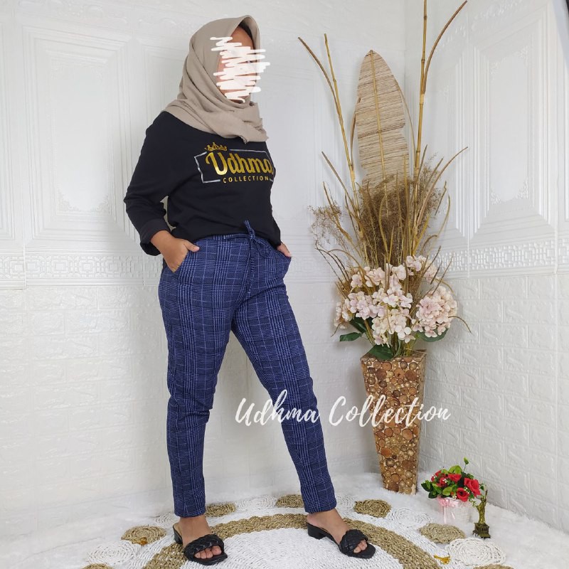 BAGGY KOTAK BASIC DOTY / CELANA TARTAN PANJANG / LUNA PANTS MOTIF KOTAK