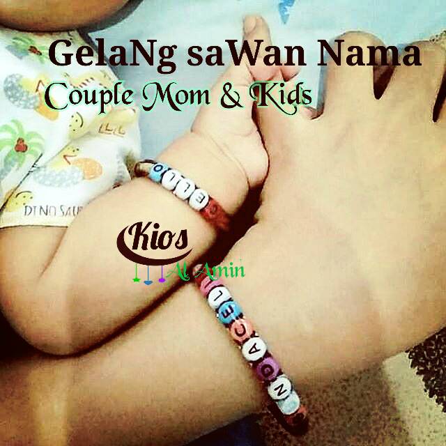 Gelang Sawan Couple Bunda ibu anak kids mom bisa reques nama sambetan modern jamannow masakini