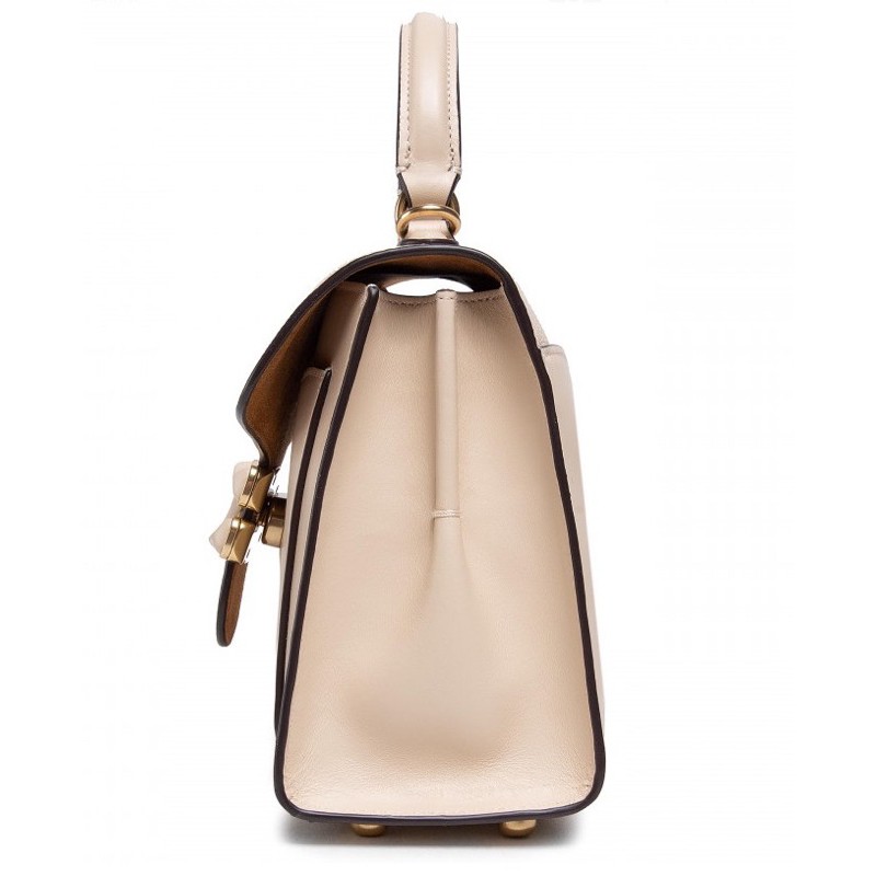 COACH TABBY TOP HANDLE 20 BAG IN PEBBLE - CHALK