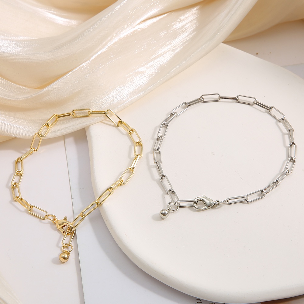 17km Gelang Tangan Rantai Aksen Bola Kristal Imitasi Gaya Vintage Untuk Wanita-6