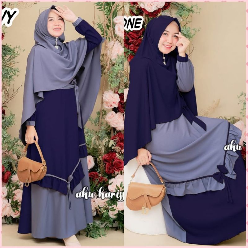 YUNISA SET SYARI ORI AKU KARISSA / GAMIS YUNISA SET SYARI ITYCREPE READY