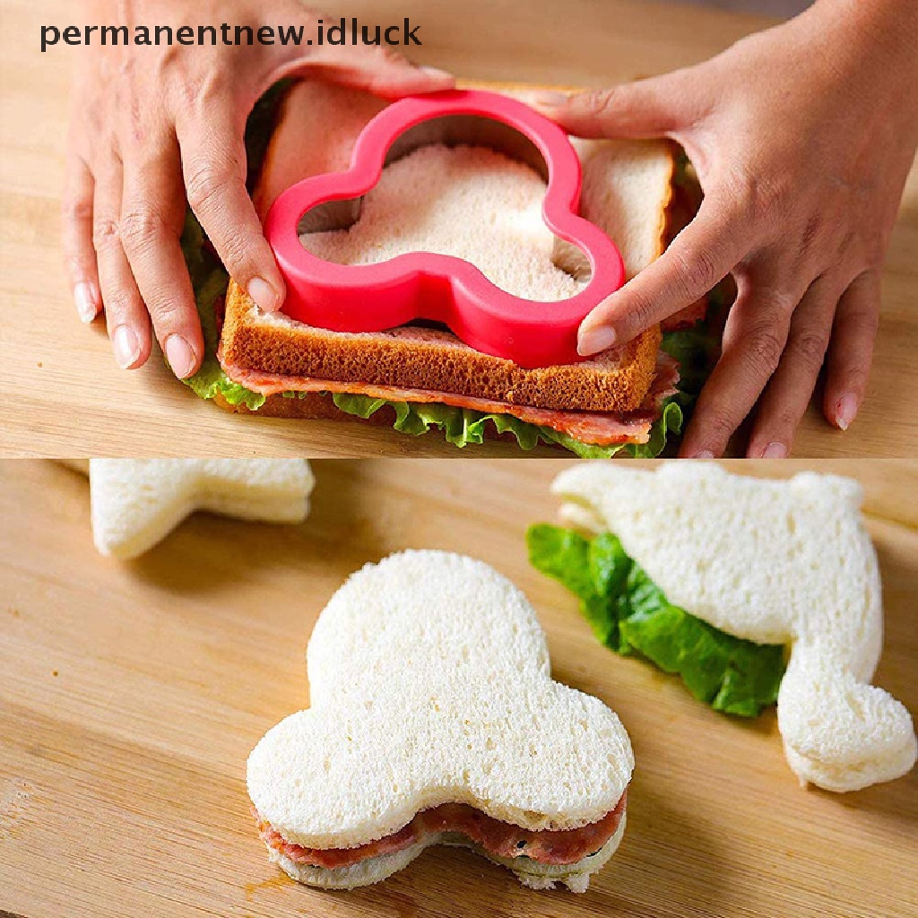 1 Pc / Set Alat Cetakan Pemotong Sandwich Bentuk Hewan Dinosaurus Butterfly Heart Bahan Stainless Steel Untuk Anak